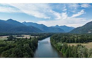 Aerial view of Skagit River at, a Nature Photo by Backyard Stock