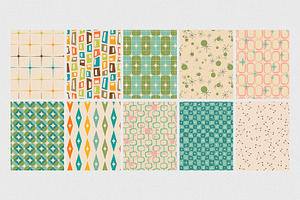 Mid-Century 1950's Retro Pattern Set