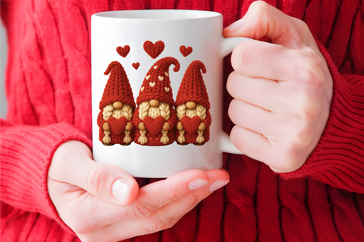 Crochet Valentines Gnome PNG, an Illustration by CraftArtStudio (Photo 3 of 4)