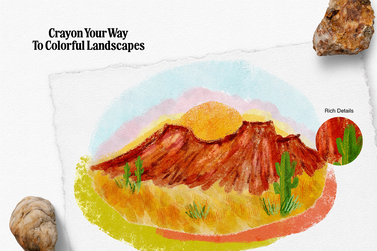 Crafty Crayon for Procreate, a Brush Add-On by Sofydoll Designs (Photo 4 of 7)