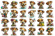 Golden Puppy Clipart Set, a Seasonal Illustration by Daily.Designs (Thumbnail 2 of 4)