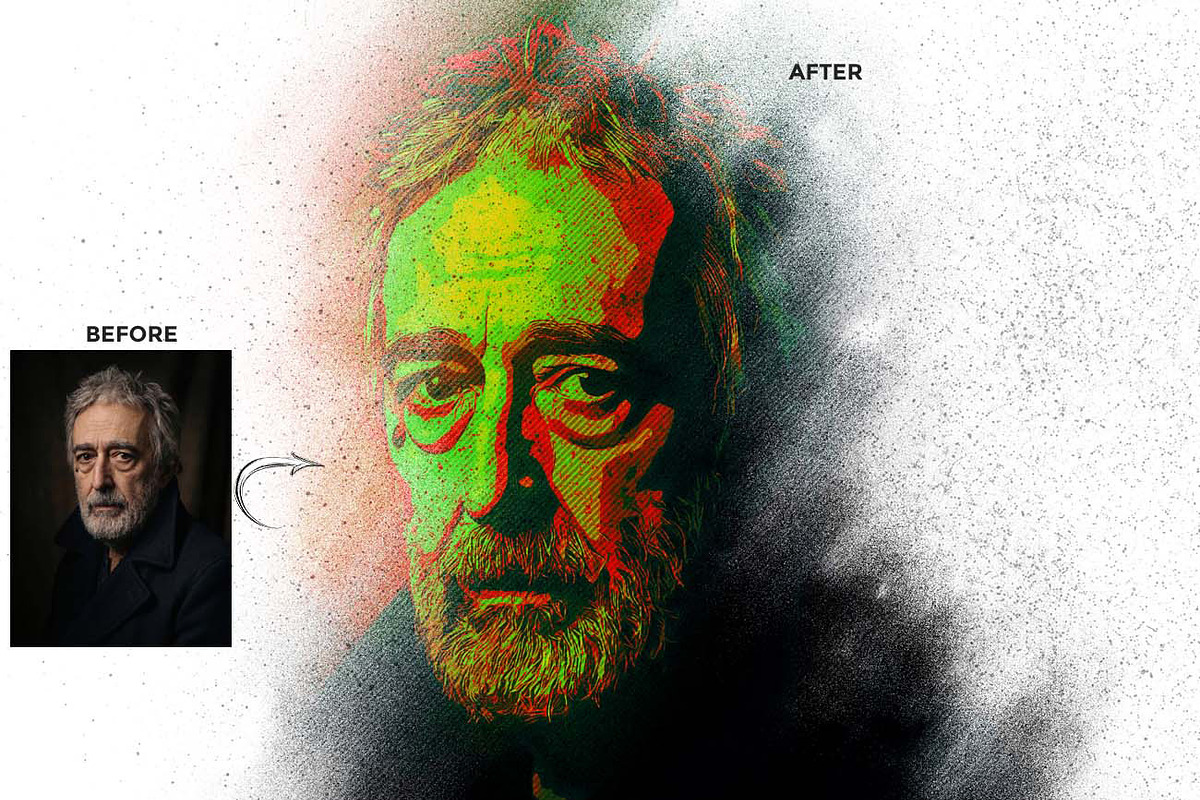 CutSpray – Stencil & Halftone Art FX, an Action Add-On by Studio Retouch (Photo 11 of 11)