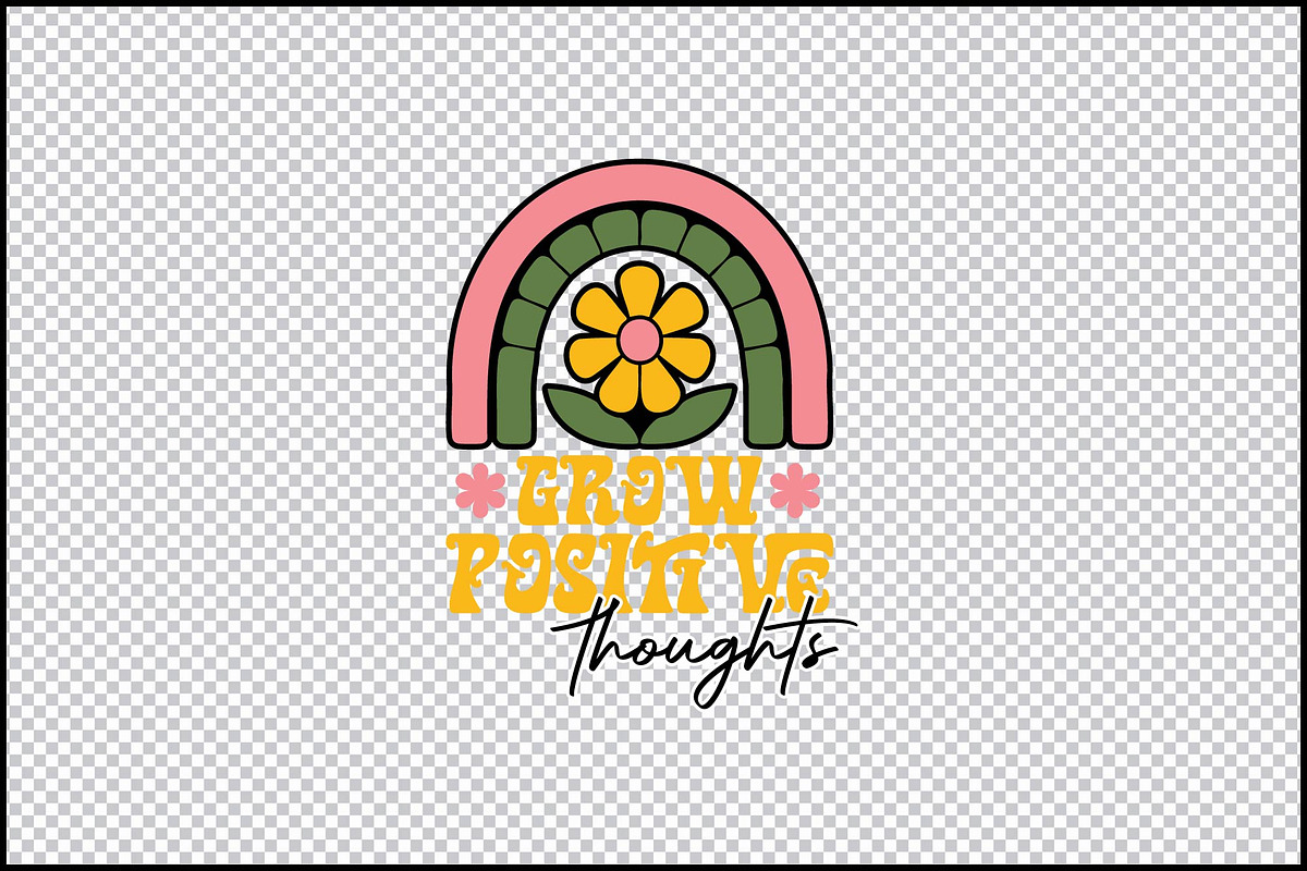Grow Positive Thoughts Flower SVG, an Object Graphic by BeeCraftR (Photo 2 of 2)