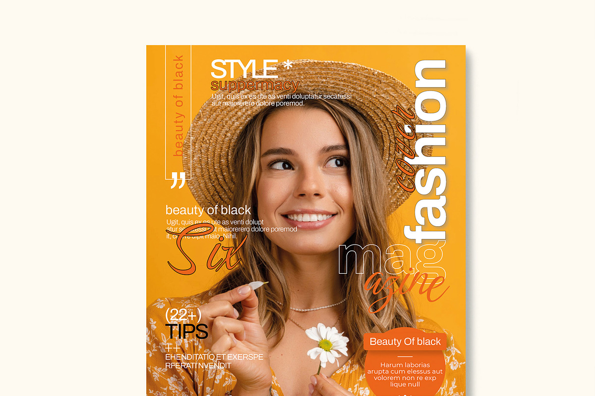 Fashion Magazine Cover Template, a Magazine Template by MightyDesign (Photo 4 of 8)