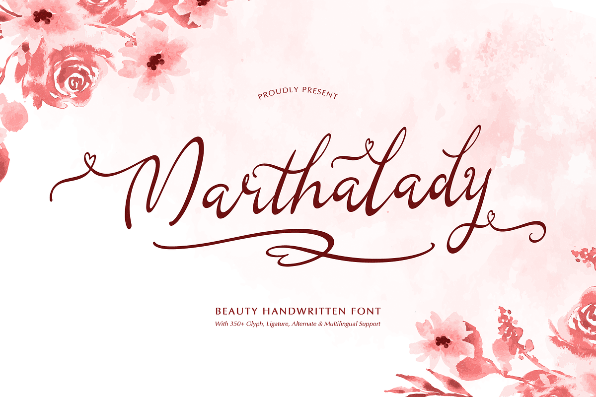 Marthalady | Beauty Handwritten Font, a Script Font by gracetype_studio (Photo 1 of 12)