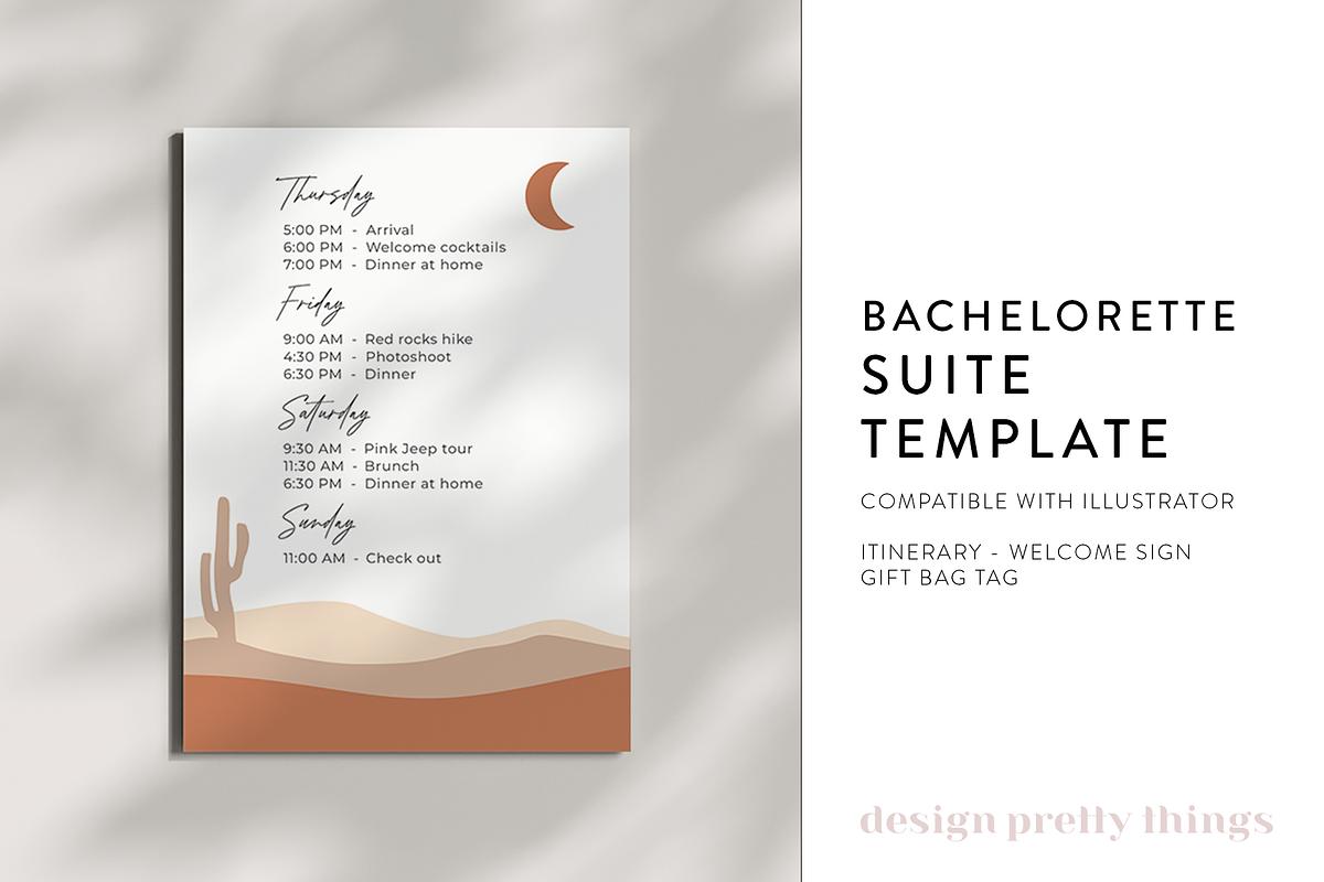Desert Bachelorette Suite Template, a Templates & Theme by designprettythings (Photo 1 of 5)