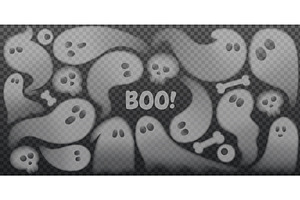 Set of cute ghosts, a Texture Illustration by Andrey Yaroslavtsev