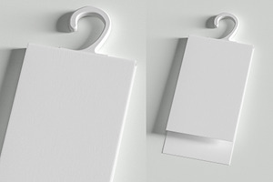 Set Of Folding Hanging Tag Mockups