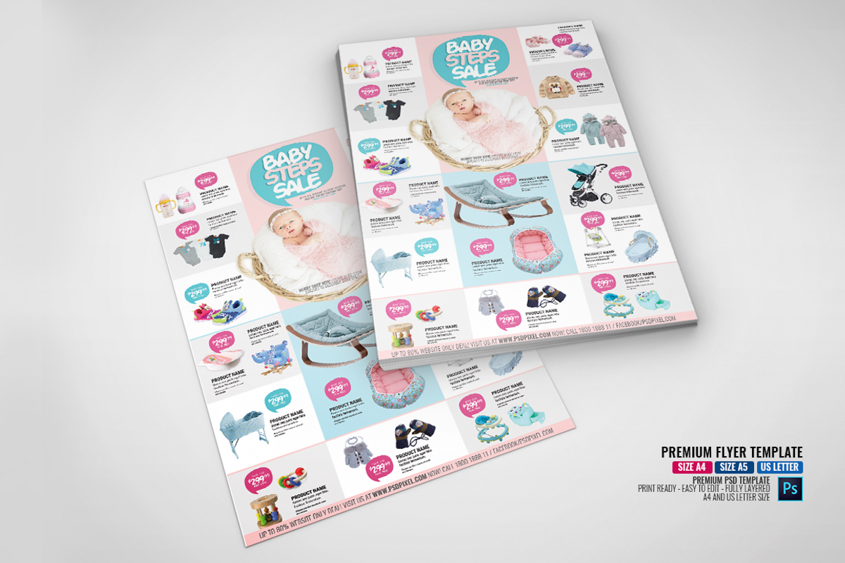 Infant and Baby Store Promo Flyer, a Flyer Template by PSDPixel