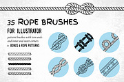 35 Rope brushes & 6 patterns, a Background Graphic by SiDesign (Thumbnail 1 of 8)