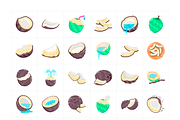 Coconut Stickers, a Duotone Icon by Vectors Market (Thumbnail 5 of 5)