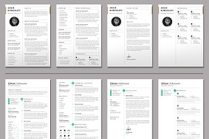 CLEAN RESUME BUNDLE - 30 TEMPLATES