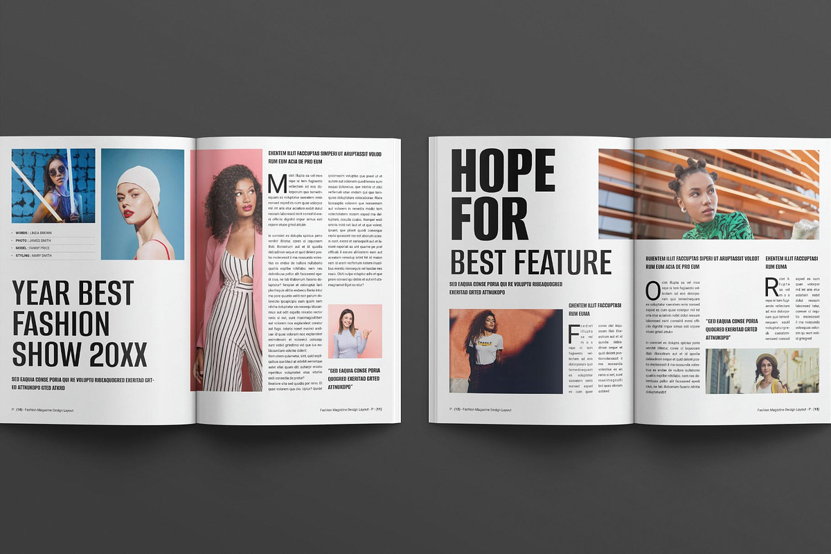 Fashion Magazine Design Layout preview 5