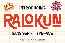 Ralokun - Retro Sans Serif Font