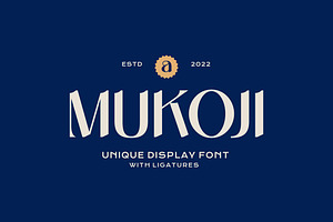 Mukoji - Serif Display Font, a Font by Imoodev