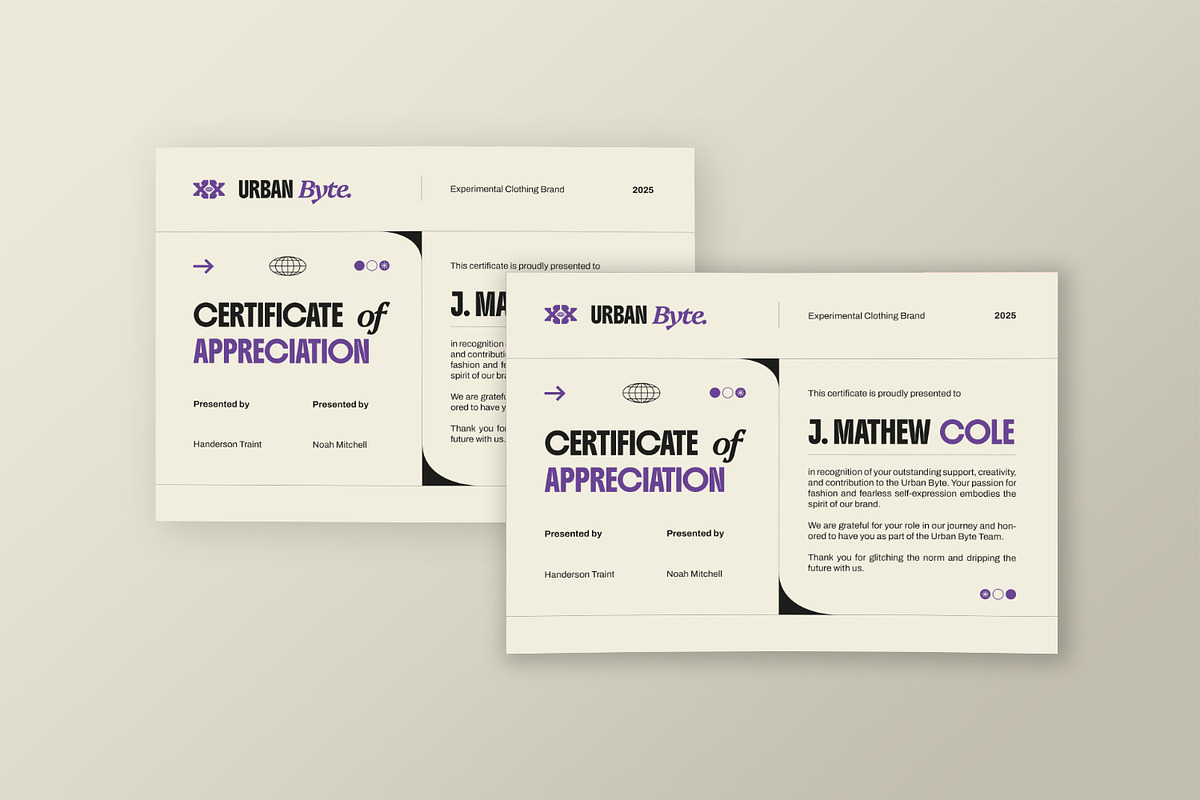 Urban Byte - Certificate Template, a Print Template by StreaksideStd (Photo 2 of 3)