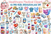 Watercolor Healthcare Medical Clipar, an Illustration by Sublimation Artist (Thumbnail 1 of 6)