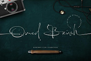 Omed Brush Signature Script, a Script Font by alit design (Thumbnail 1 of 16)