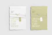 Invitation Greeting Card Mockup Set, a Product Mockup by graphypix (Thumbnail 1 of 4)
