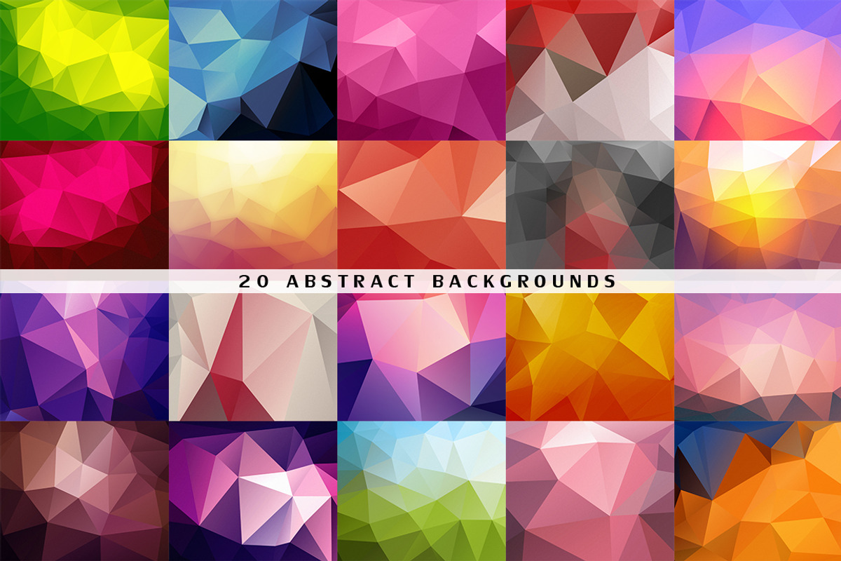 20 Geometric Backgrounds preview 2