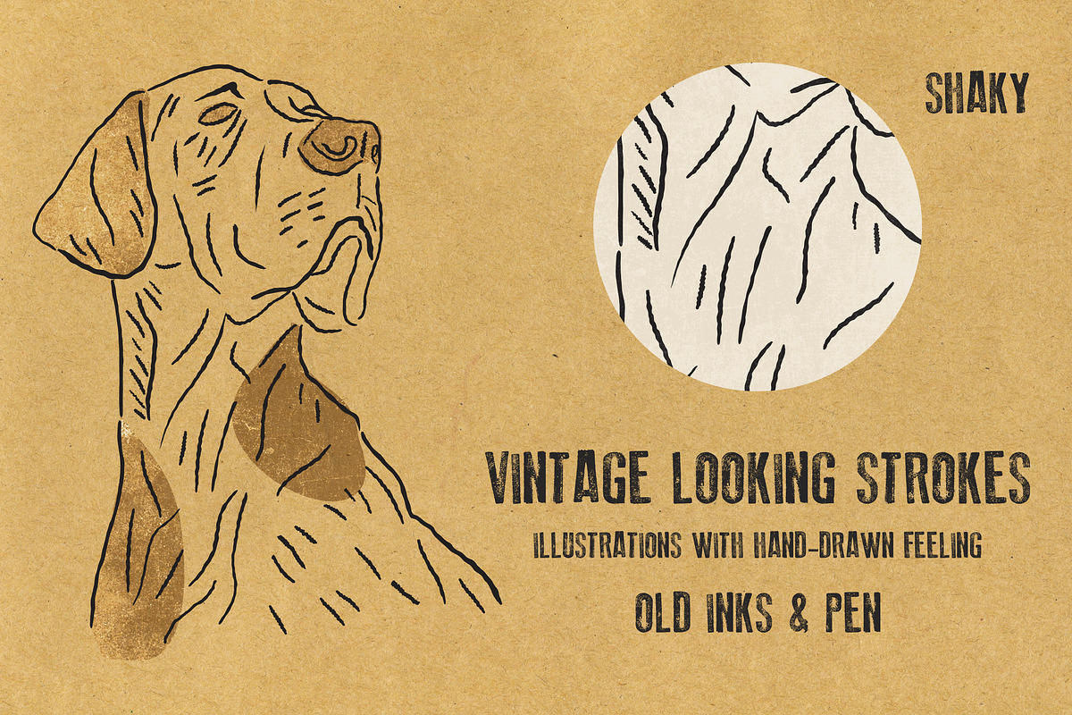 Shaky inks - brushes for Illustrator, a Brush Add-On by Guerillacraft (Photo 3 of 5)