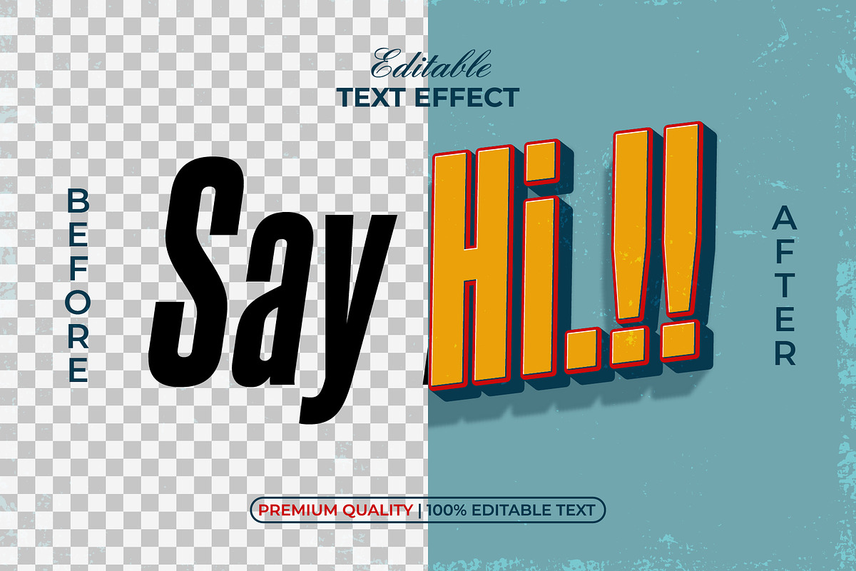 3D Text Effect Vintage Style, a Layer Style Add-On by Mockmenot (Photo 2 of 2)