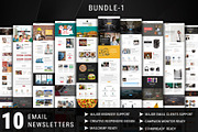 10 Email Newsletters Bundle, an Email Template by FourDinos (Thumbnail 1 of 3)