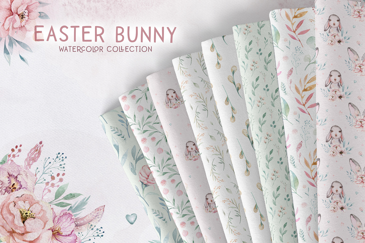 Easter bunny watercor collection, an Animal Illustration by Peace ART (Photo 11 of 13)