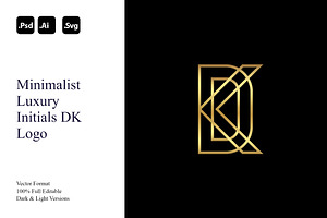 Minimalist Luxury Initials DK Logo, a Branding & Logo Template by Luxury Logos