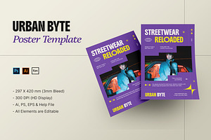 Urban Byte - Poster Template, a Poster Template by StreaksideStd