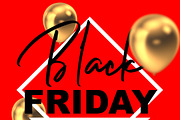 Black friday with gold balloons, a Marketing Template by Love Giftery (Thumbnail 2 of 2)