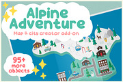 Alpine Adventure! Map Illustrations, a Seasonal Illustration by Studio86 (Thumbnail 1 of 4)