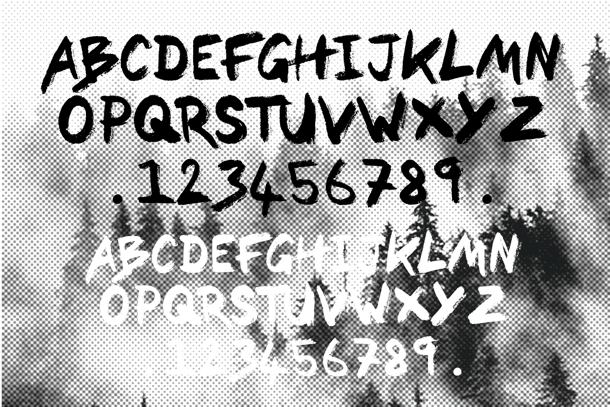 BLACKSKY BRUSH Hand Drawn Typeface, a Handwritten Font by Salty Sweet Creative (Photo 2 of 2)