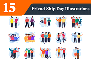 Friendship Day Illustrations Bundle, a Person Illustration by EllaMaiyaali (Thumbnail 1 of 3)