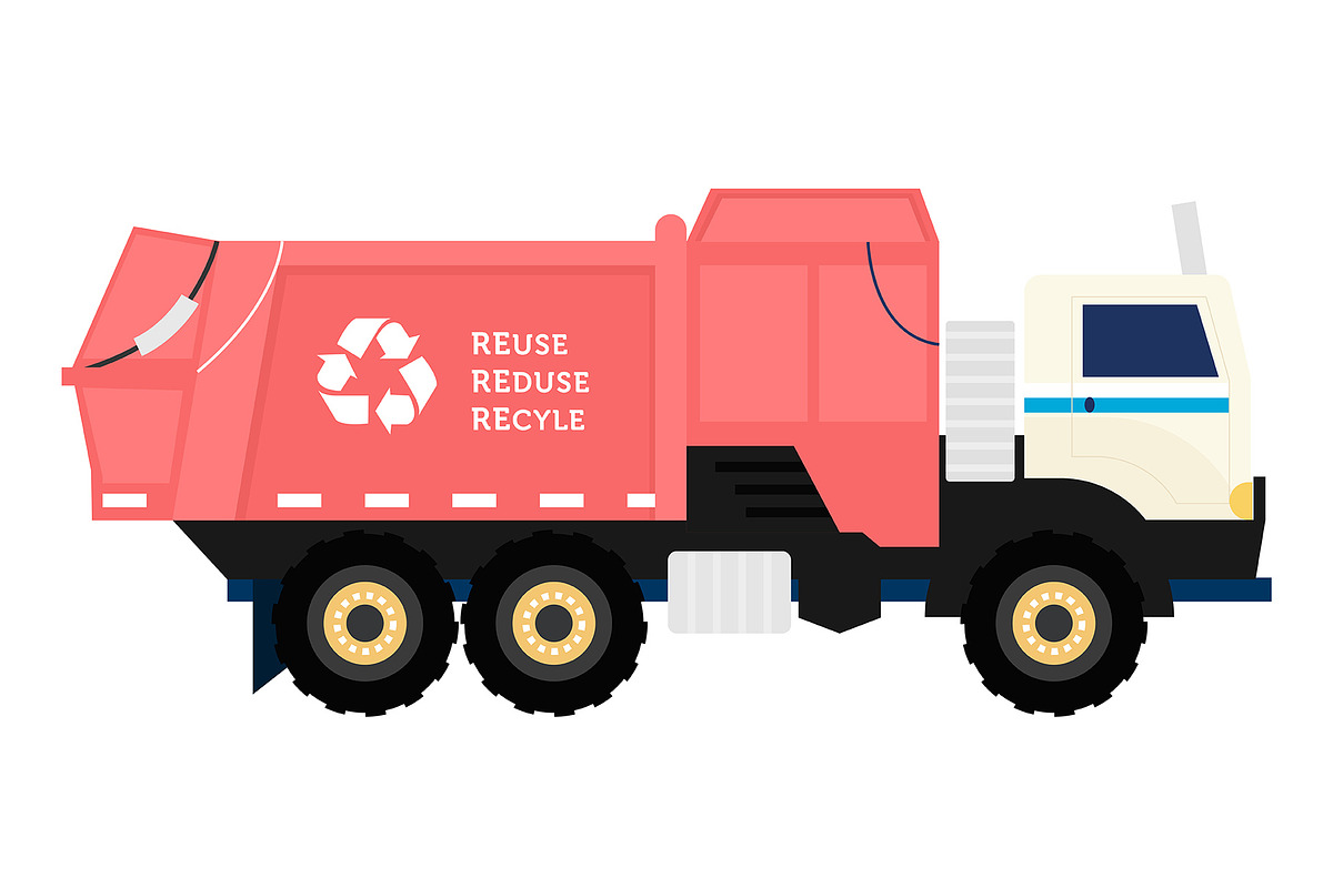 SALE Garbage or Recyle truck Bundle, a Person Illustration by bungamustia (Photo 3 of 5)