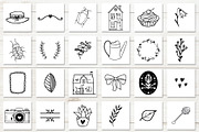 100 hand drawn elements, an Illustration by Cozy pattern shop (Thumbnail 3 of 7)