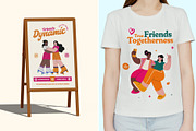 Friends Illustration Art Set, a Person Illustration by Vectors Market (Thumbnail 3 of 9)