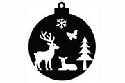 Christmas Laser Cut Ornament Bundle, a Graphic by musafir_fashion (Thumbnail 5 of 14)