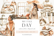 My Fall Day, a Seasonal Illustration by PeDe Designs (Thumbnail 5 of 12)