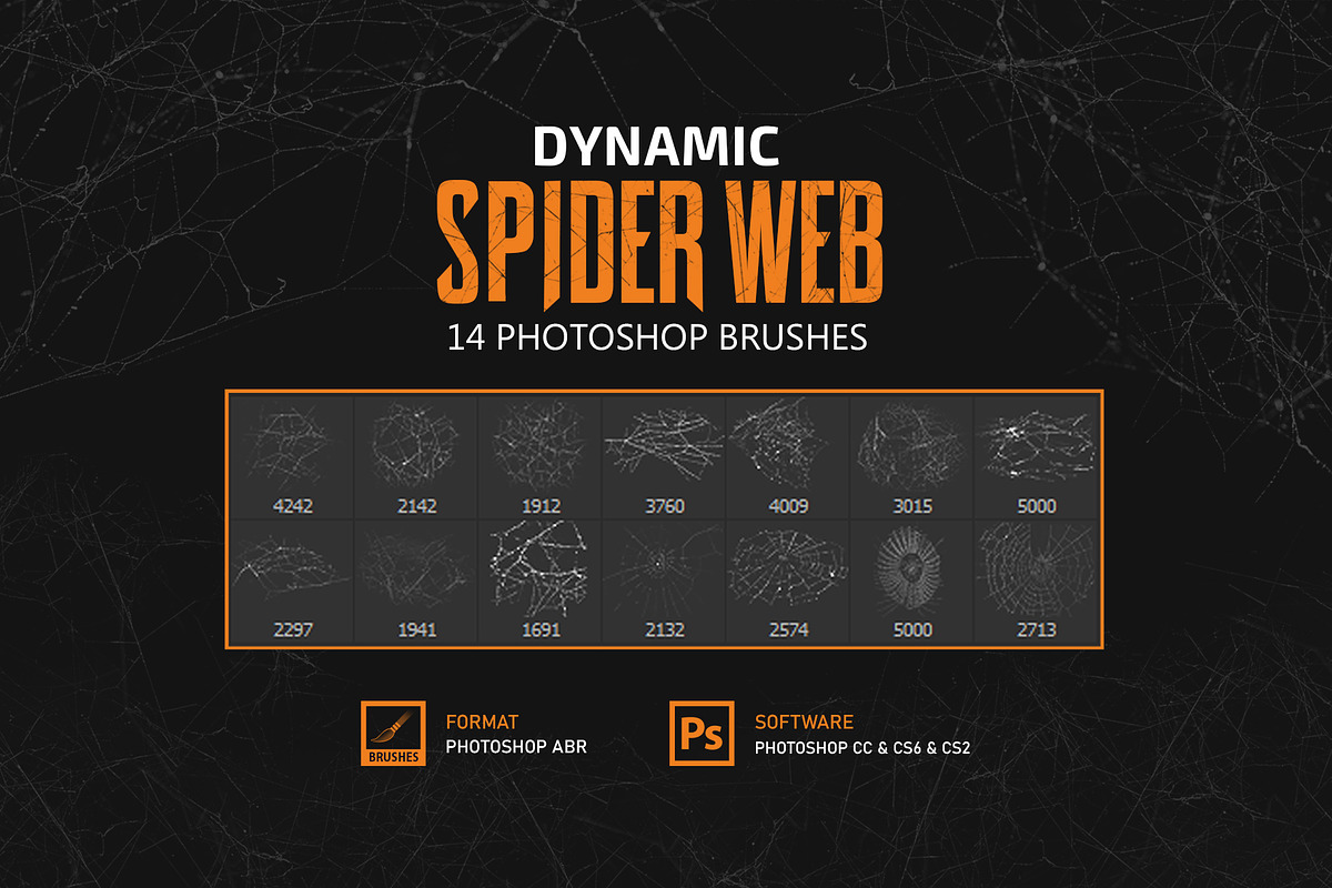 Spider Web brushes, a Brush Add-On by Mohamed Saber (Photo 6 of 6)