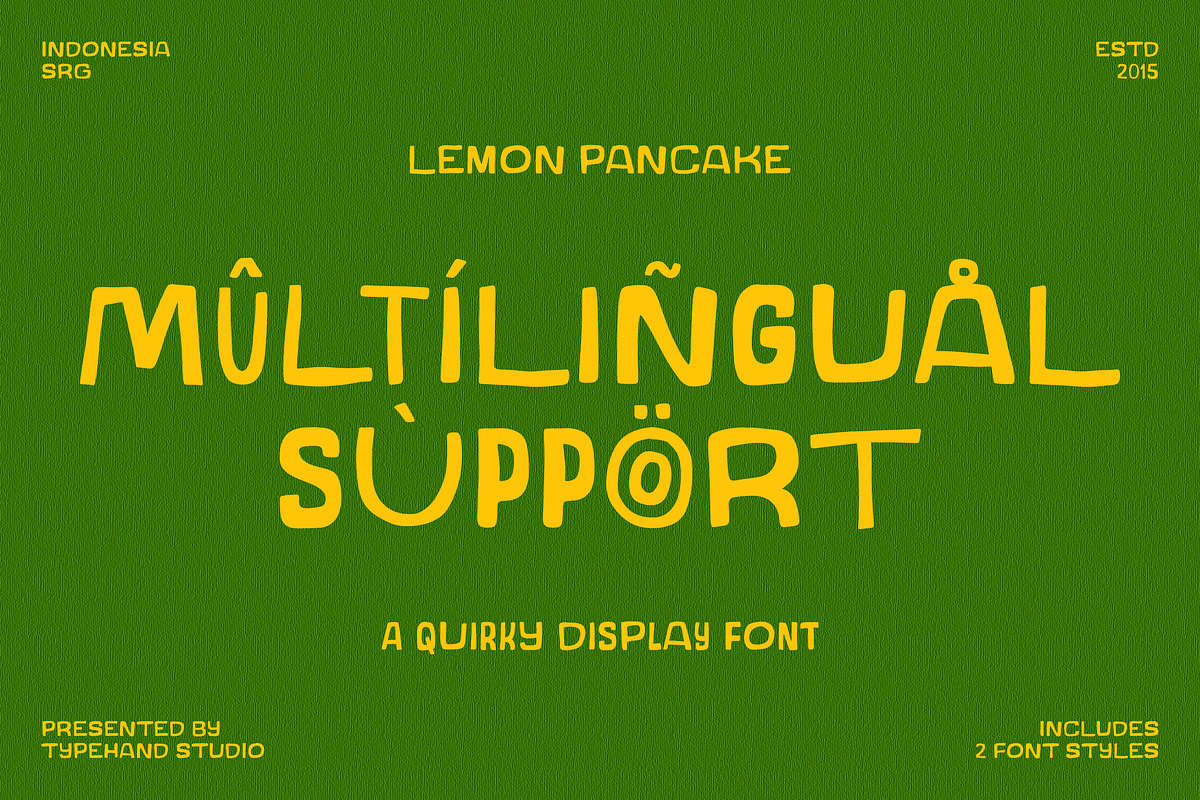 Lemon Pancake — Quirky Display, a Handwritten Font by Typehand Studio (Photo 10 of 10)