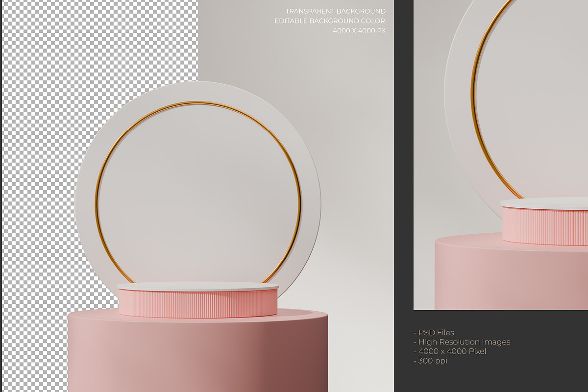 5 Podium with Transparent Background, a Background Graphic by faustudio (Photo 3 of 7)