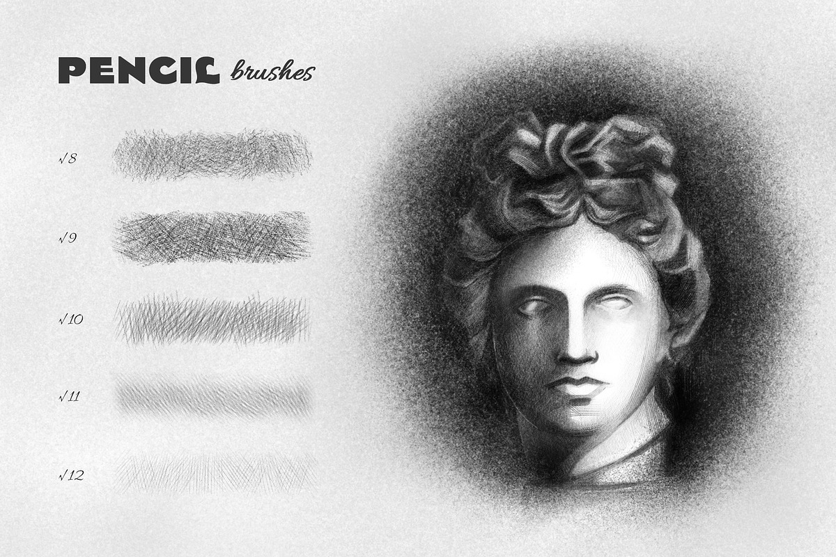 Pencil Photoshop Brushes, a Brush Add-On by pixelbuddha.net (Photo 3 of 10)