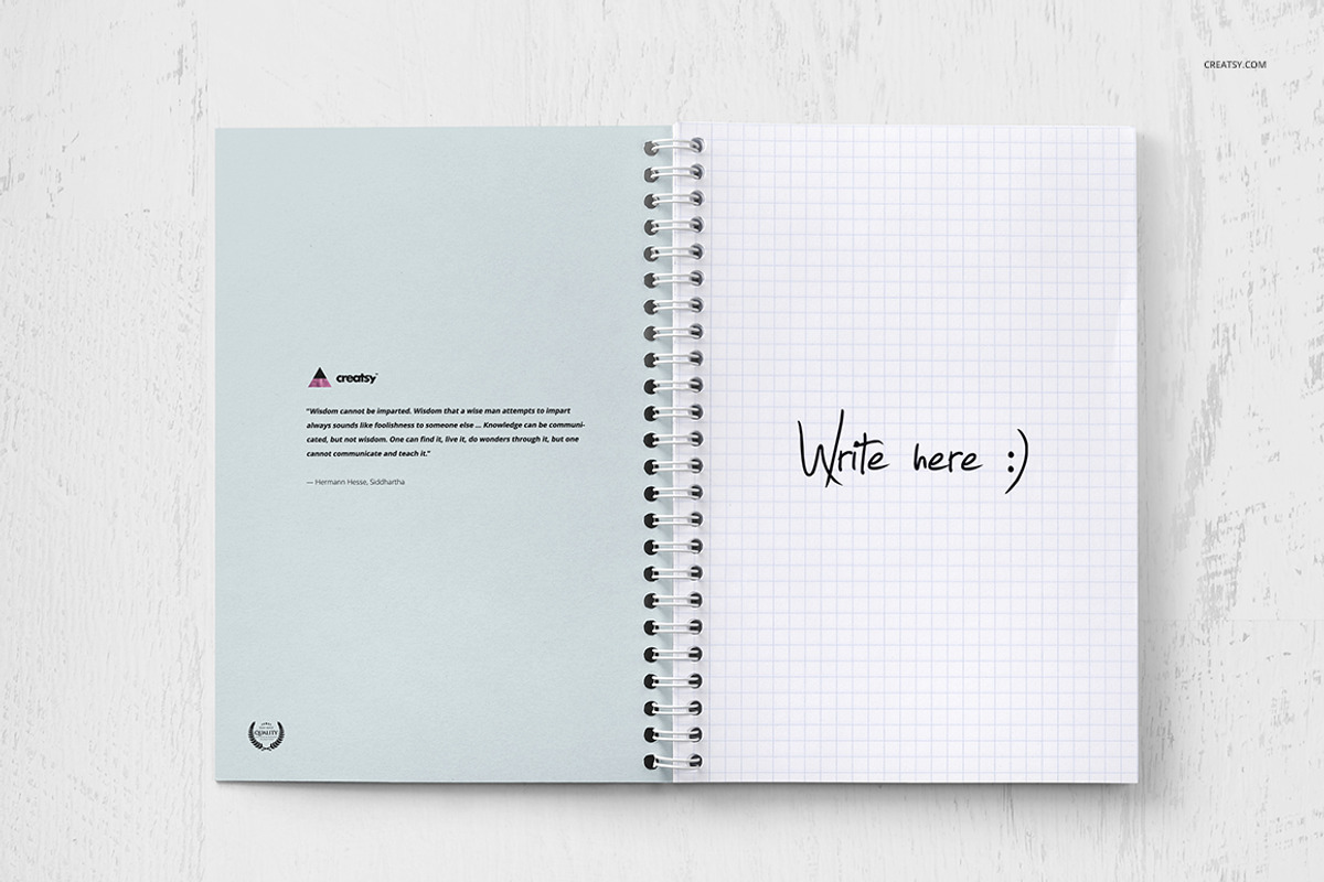 Notebook Mockup Set, a Print Template by creatsy4 (Photo 5 of 9)