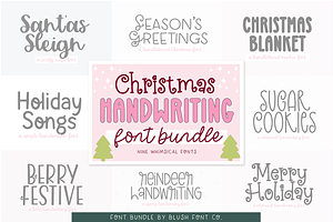 CHRISTMAS HANDWRITING FONT BUNDLE V1