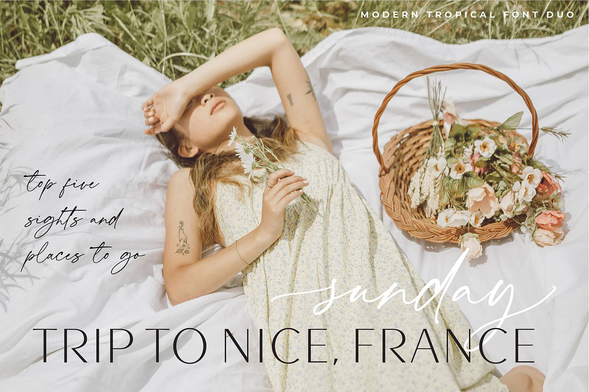 Modern Tropical Font Duo Logo Script, a Sans Serif Font by Mila Garret (Photo 11 of 14)