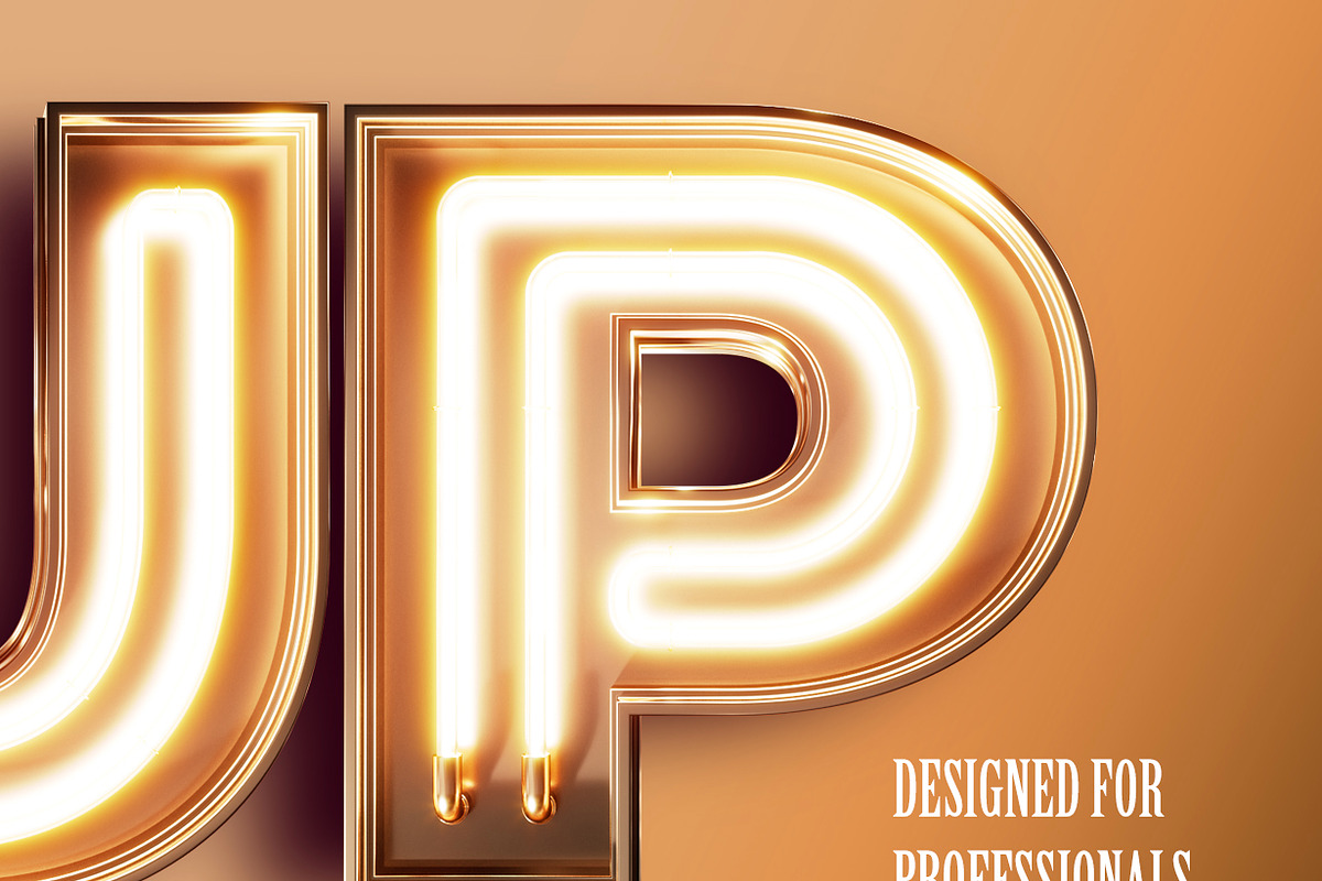 3D Neon PSD Letters -Classic version, an Object Graphic by GK Creative (Photo 10 of 13)