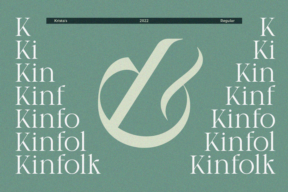Krista's - Display Serif, a Serif Font by Dora Typefoundry (Photo 12 of 23)