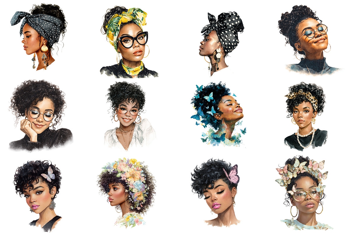 Beautiful Black Girl clipart, an Illustration by Designworld (Photo 2 of 5)