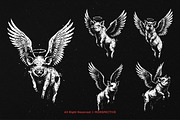 10 Bundle Dark Art Angel Pig Wing, an Illustration by Morspective (Thumbnail 3 of 7)